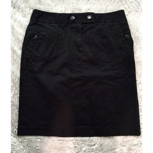 J.Crew Stretch Black Pencil Skirt